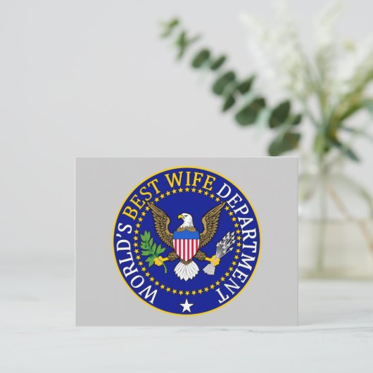 's Werelds beste vrouw afdeling Briefkaart (Staand voorkant)