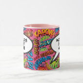 's Werelds beste vrouw leuk roze retro stripboek Mok (Midden)