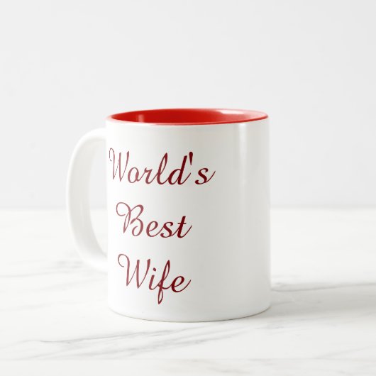 's Werelds beste vrouw-Mok Tweekleurige Koffiemok (Voorkant links)