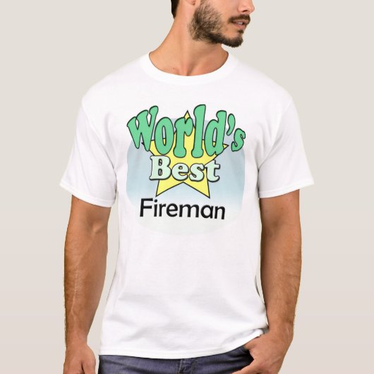 's Werelds beste vuurman T-shirt (Voorkant)