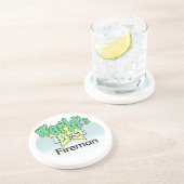 's Werelds beste Vuurman Zandsteen Onderzetter (Zijkant)