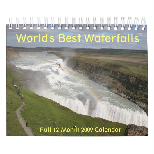 's Werelds beste waterval Agenda 2009 7 x11" Kalender (Hoes)