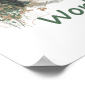 's Werelds beste Waterverf van mama Wolf en Pups Poster (Hoek)