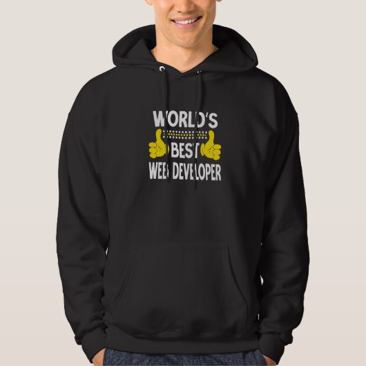 's Werelds beste webontwikkelaar-taaktitel webontw Hoodie (Voorkant)