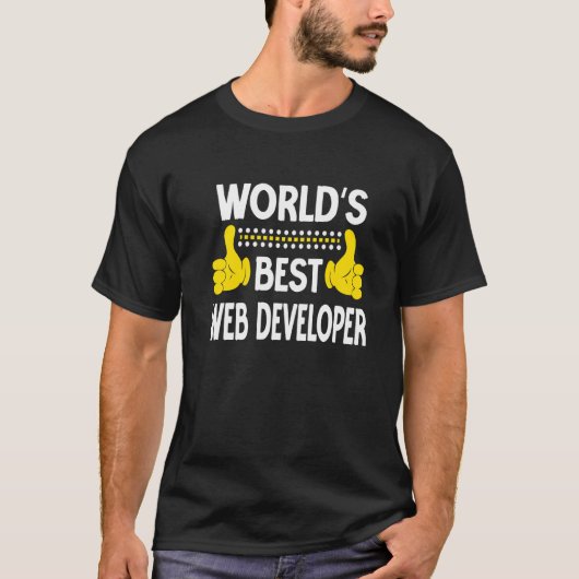 's Werelds beste webontwikkelaar-taaktitel webontw T-shirt (Voorkant)