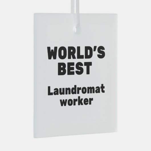 's Werelds beste werker in de papiersector Glas Ornament (Voorkant Rechts)