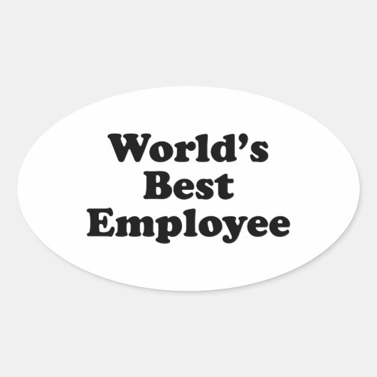 's Werelds beste werknemer Ovale Sticker (Voorkant)