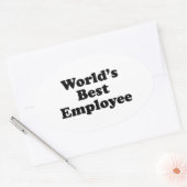 's Werelds beste werknemer Ovale Sticker (Envelop)