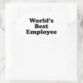 's Werelds beste werknemer Ovale Sticker (Tas)