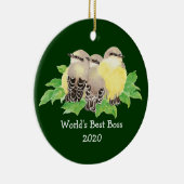 's Werelds beste Westerne koningsvogel op maat Keramisch Ornament (Rechts)