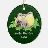 's Werelds beste Westerne koningsvogel op maat Keramisch Ornament (Links)