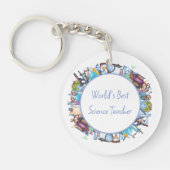 's Werelds Beste Wetenschapsdocent Custom Text Sleutelhanger (Voorkant)