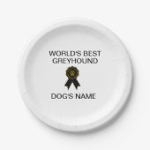  's werelds beste windhondenontwerp papieren bordje (Voorkant)