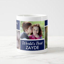 's Werelds beste Zayde Photo Collage Giant Coffee- Grote Koffiekop