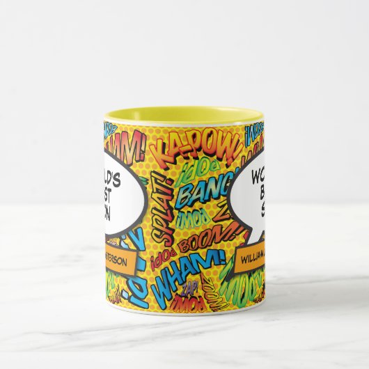 's Werelds Beste Zoon Modern Cool Fun Kleurrijke C Mok (Midden)