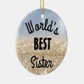 's Werelds beste zus, vriend, tante, baas Keramisch Ornament (Rechts)