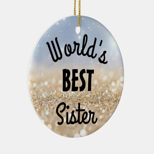 's Werelds beste zus, vriend, tante, baas Keramisch Ornament (Rechts)