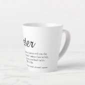 's Werelds beste zuster-definitie elegant script Latte Mok (Rechterhoek)