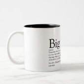 's Werelds beste zuster Definition Black en White  Tweekleurige Koffiemok (Links)