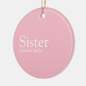 's Werelds beste zuster Definition Girly Pink Keramisch Ornament (Links)
