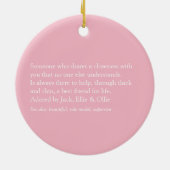 's Werelds beste zuster Definition Girly Pink Keramisch Ornament (Achterkant)