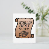 's Werelds beste zuster Funny Certificate Briefkaart (Staand voorkant)