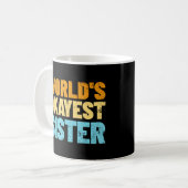 's Werelds beste zuster Gift Idea Retro zuster Koffiemok (Voorkant links)