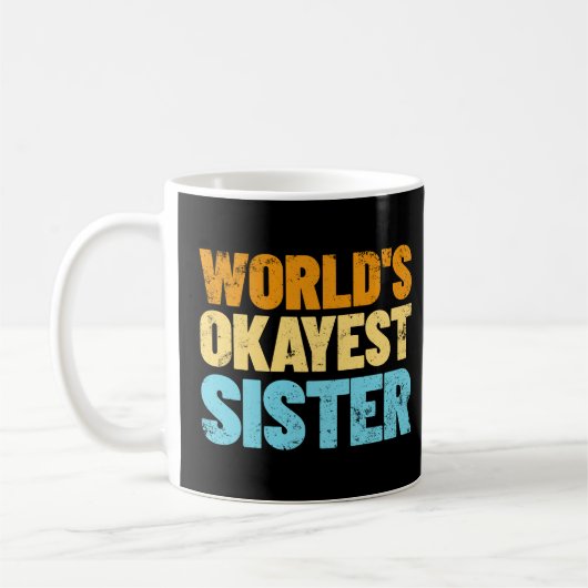 's Werelds beste zuster Gift Idea Retro zuster Koffiemok (Links)