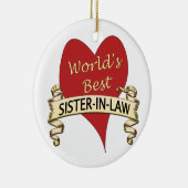 's Werelds beste zuster in de wet Keramisch Ornament (Rechts)