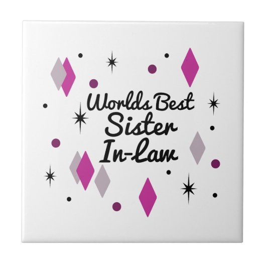 's Werelds beste zuster-in-Law Mideeuw Tegeltje (Voorkant)