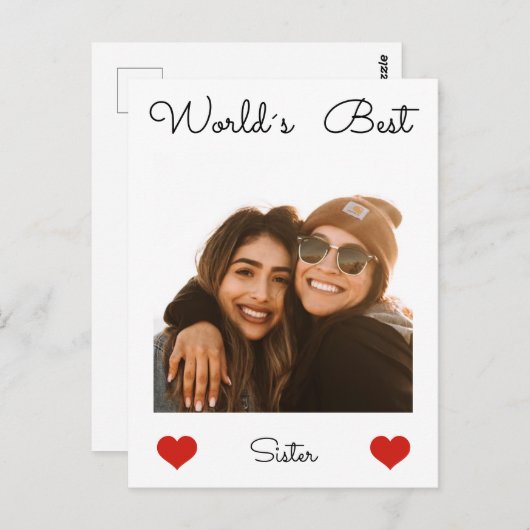 's Werelds beste zuster verjaardag Briefkaart (Voorkant / Achterkant)