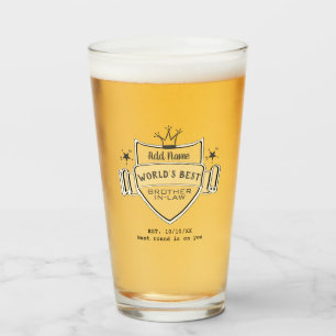 's Werelds beste ZWAGER-IN-LAW Custom Bier PINT GL Glas