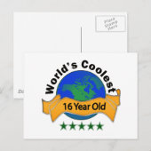 's Werelds coolste 16 jaar oud Briefkaart (Voorkant / Achterkant)