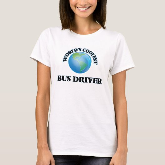 's Werelds coolste busbestuurder T-shirt (Voorkant)