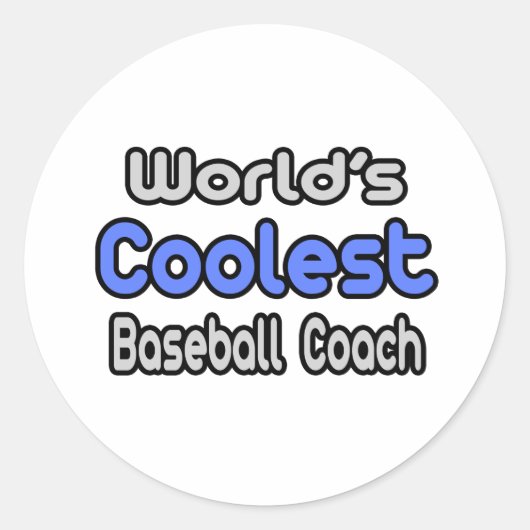 's Werelds coolste honkbalcoach Ronde Sticker (Voorkant)