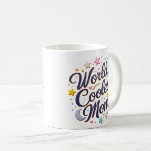 'S Werelds coolste moeder - Schattigee en kleurrij Koffiemok (Voorkant rechts)