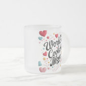 'S Werelds coolste moeder - Schattigee kleurrijke  Matglas Koffiemok (Voorkant rechts)