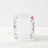 'S Werelds coolste moeder - Schattigee kleurrijke  Matglas Koffiemok (Center)