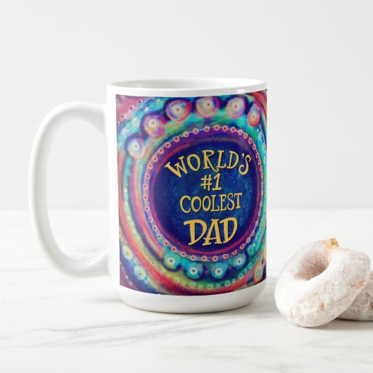 's Werelds Coolste Papa Moderne Inspirivity Koffiemok (Met donut)