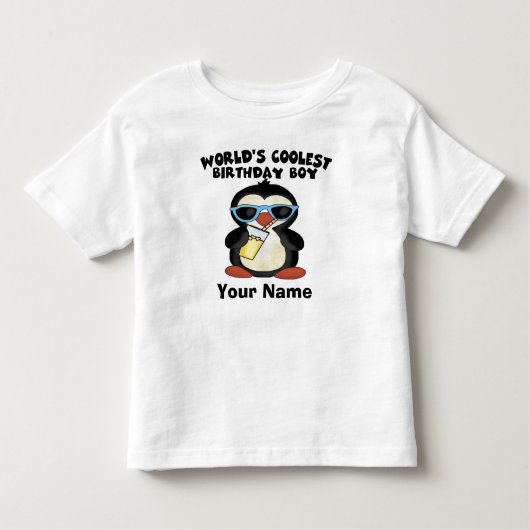 'S Werelds coolste verjaardagsjongen gepersonalise Kinder Shirts (Voorkant)