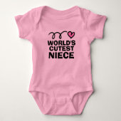 's Werelds Cutest Niece schattige roze babymeisje  Romper (Voorkant)