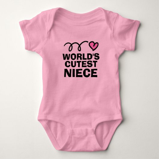 's Werelds Cutest Niece schattige roze babymeisje Romper (Voorkant)