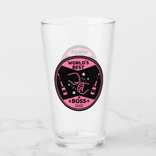 's Werelds dame Grootste Baas Glas (Voorkant)