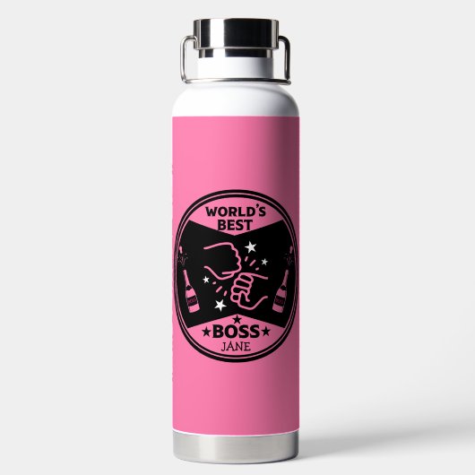 's Werelds dame Grootste Baas Waterfles (Achterkant)