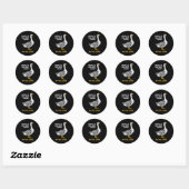 's Werelds domste gans op de los Ronde Sticker (Vel)