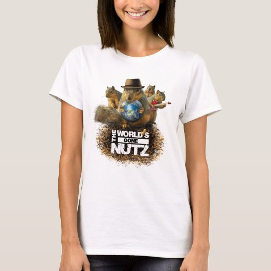 's Werelds eenzame Nutz met een eekhoorn. T-shirt (Voorkant)