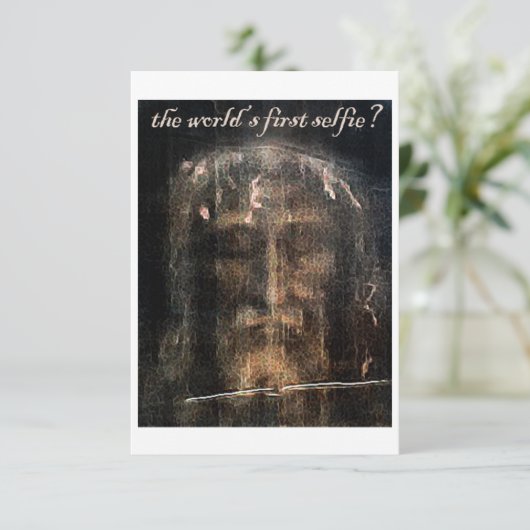 's Werelds eerste Selfie? Bedankkaart (Staand voorkant)