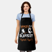's Werelds engste Lunch Lady Halloween Schort (Gedragen)