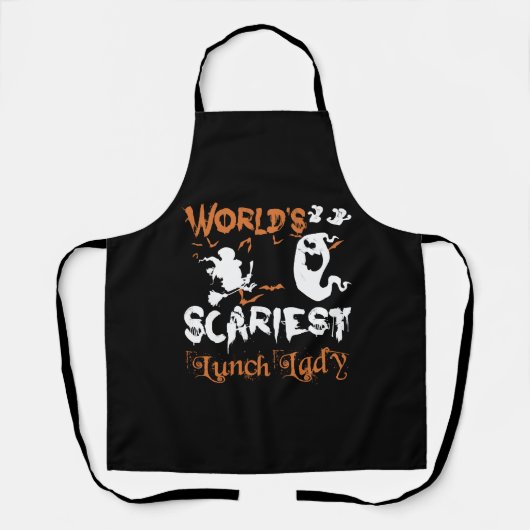 's Werelds engste Lunch Lady Halloween Schort (Voorkant)