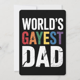 'S Werelds Gayest Dad LGBTQ Gay Pride Ally Rainbow Kaart